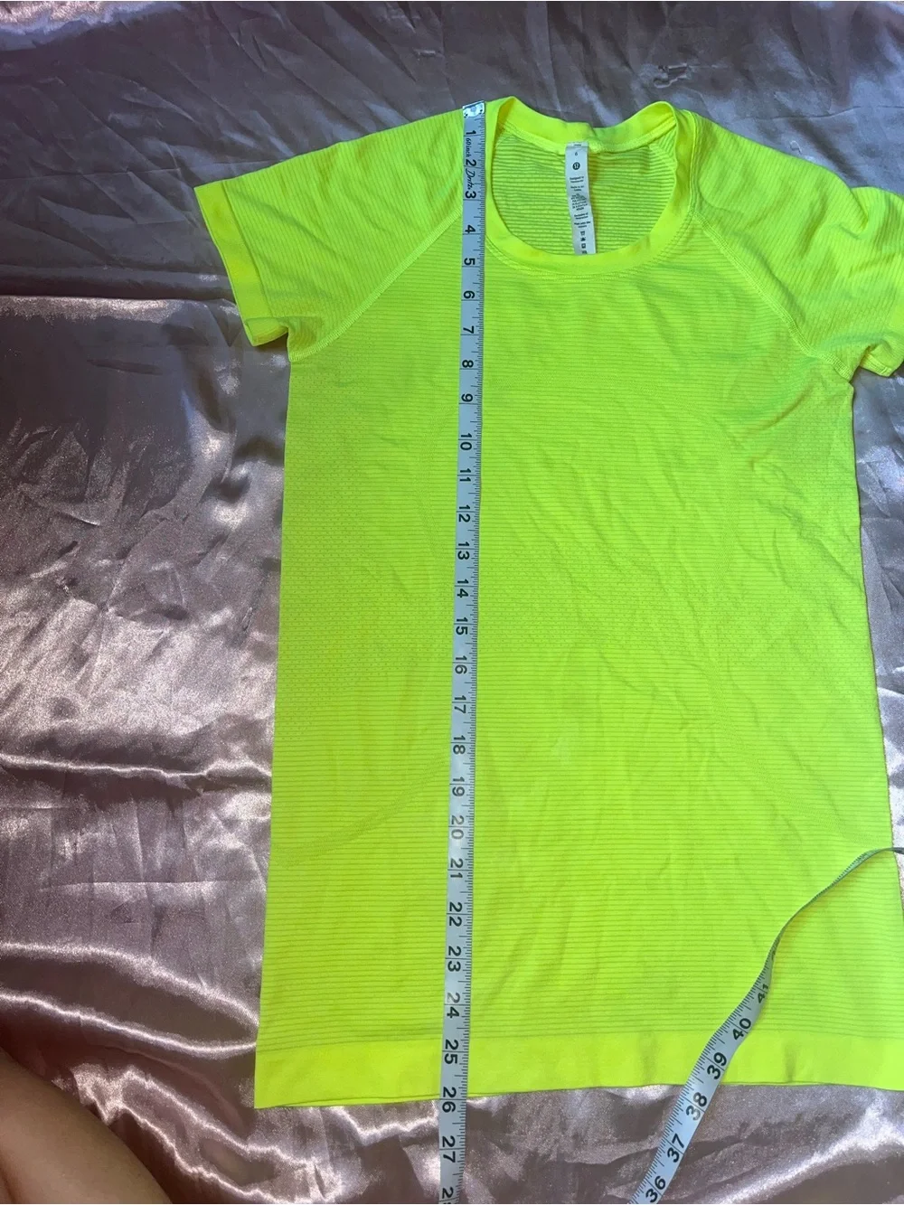 lululemon athletica Neon Lime Short Sleeve Performance Tee
